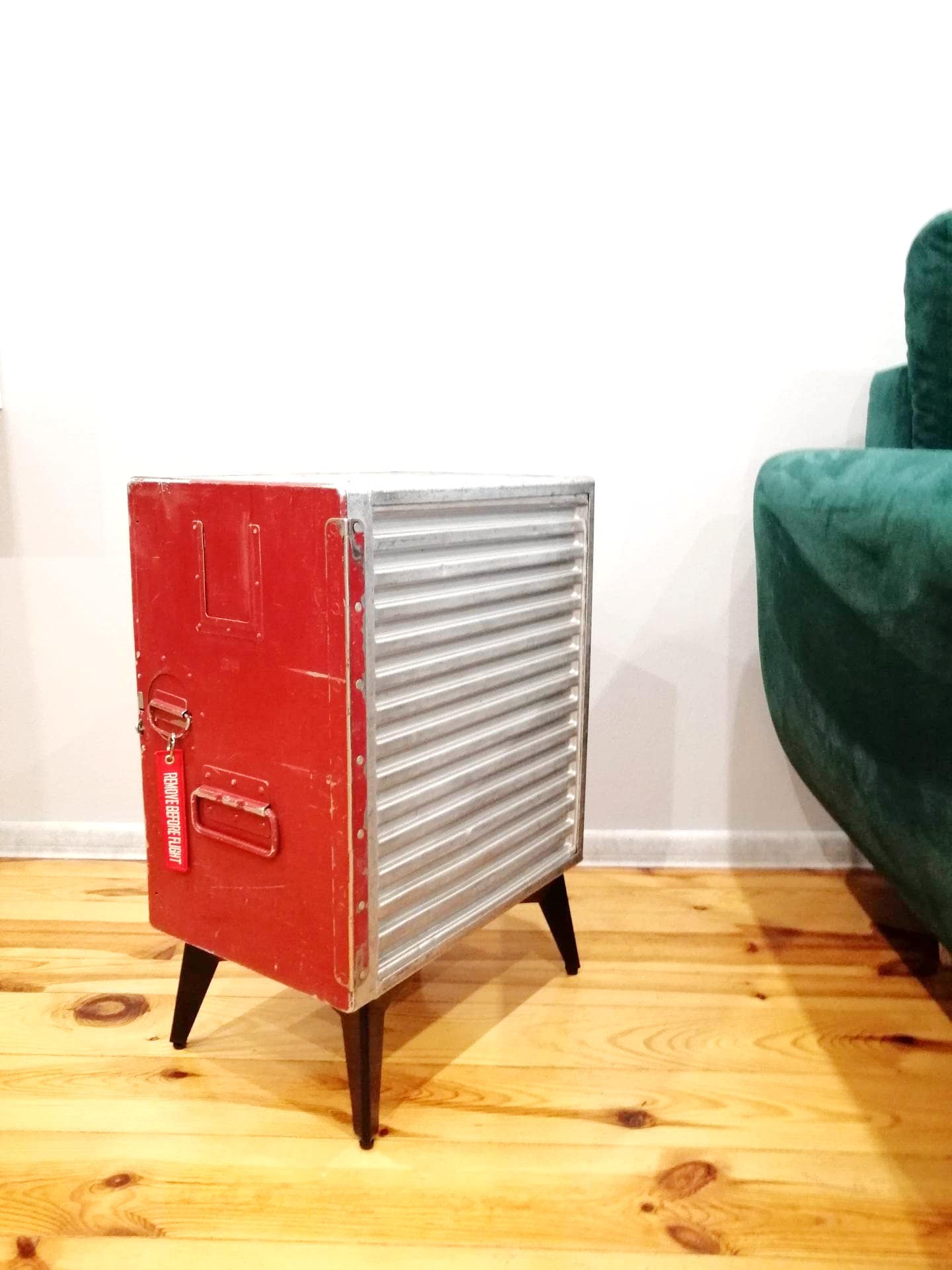 Aviation Cabinet, Transavia Airline Galley Storage Container as a Nightstand, Side Table, Storage Cabinet