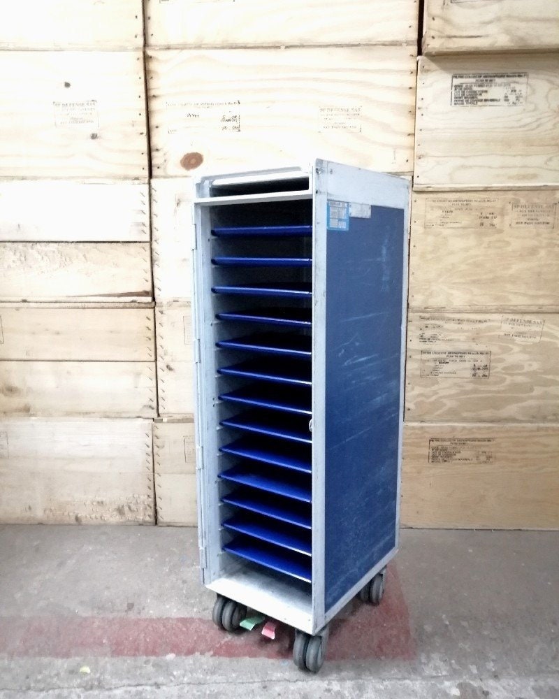 Original Aircraft Galley Cart LOT Polish Airlines - Airline ATLAS Trolley - Industrial Airplane Cart - Worldwide Shipping