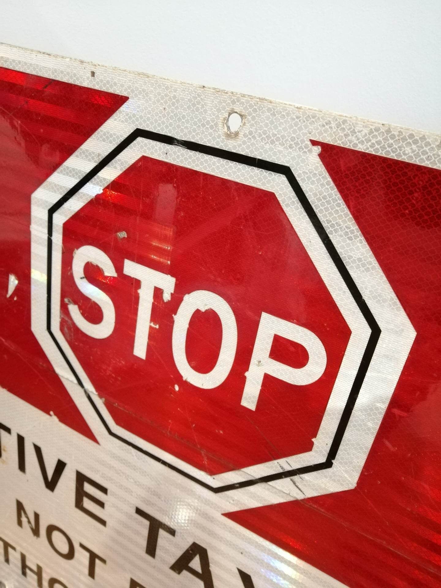Authentic Detroit Airport Taxiway Sign DTW