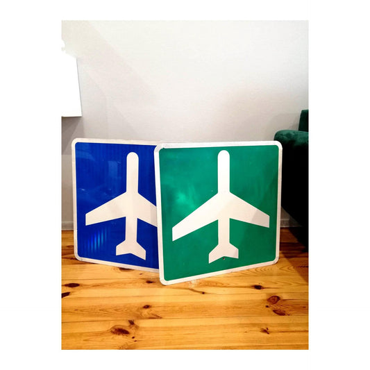 Authentic Airport Highway Sign - Airplane Sign - Texas DOT Highway Sign