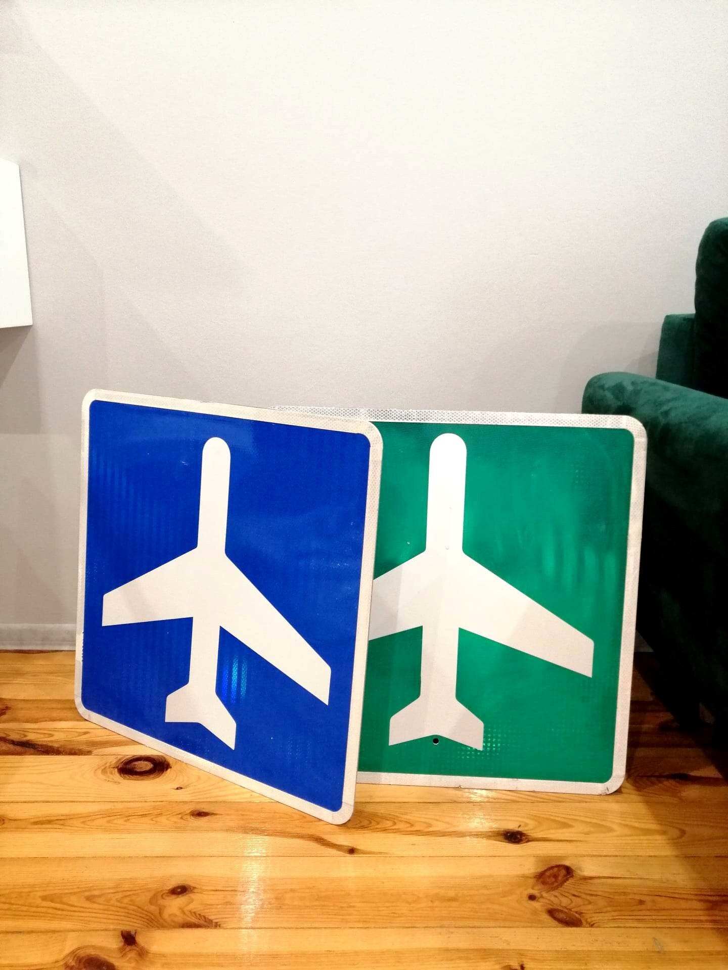 Authentic Airport Highway Sign - Airplane Sign - Texas DOT Highway Sign