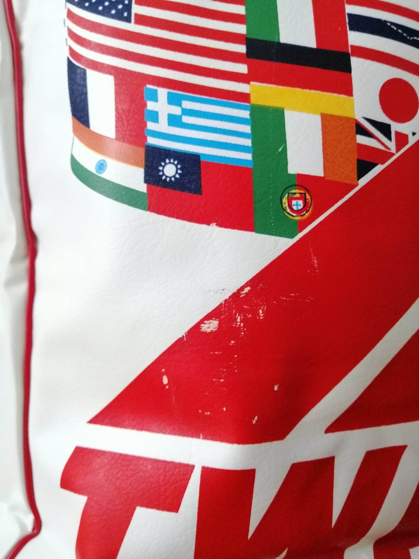 Vintage TWA Flight Bag Carry On Bag - Trans World Airlines TWA International Flags 1970s - Aviation Shoulder Bag
