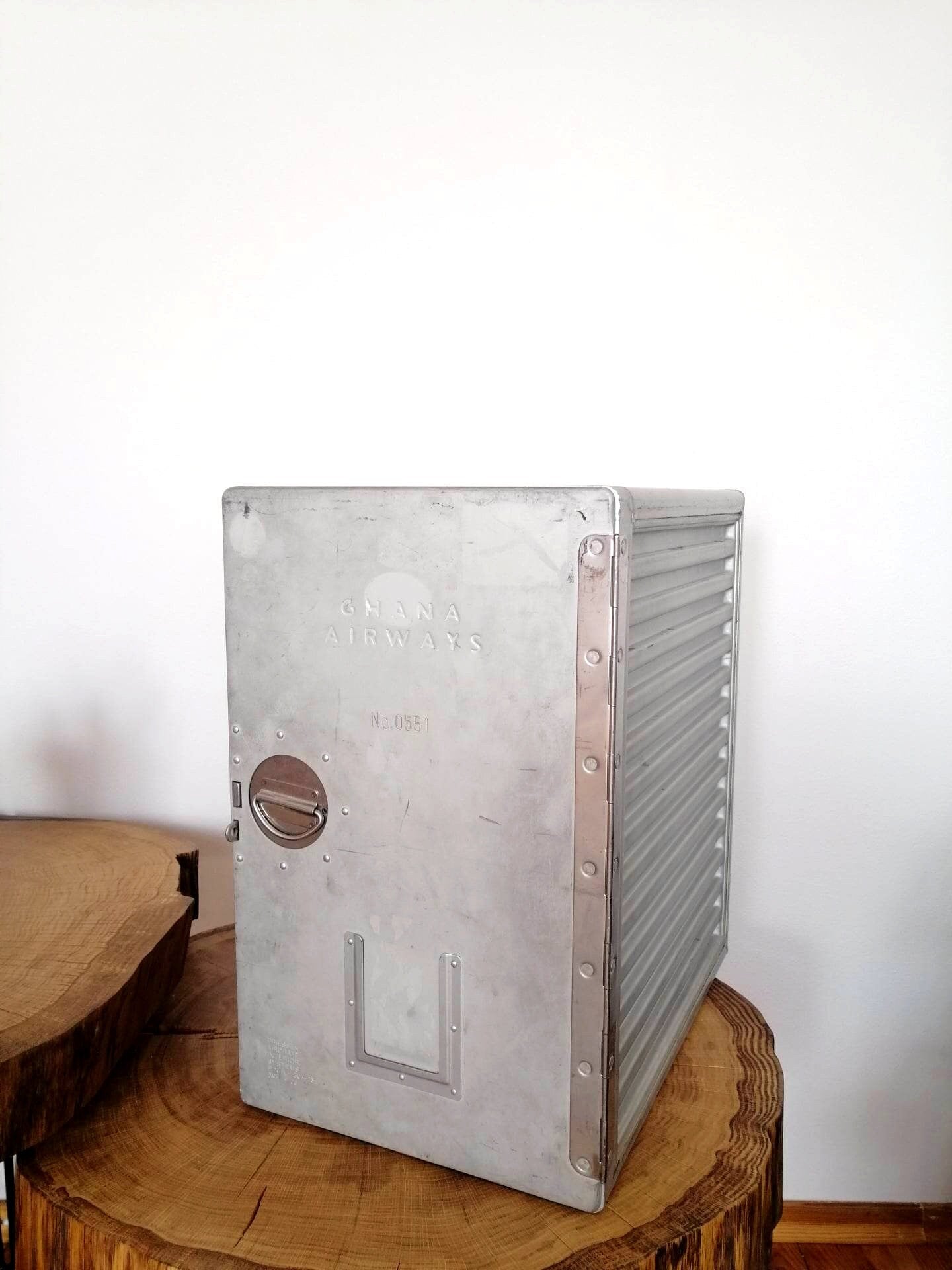 Ghana Airways Airline Galley Storage Container, Driessen Aircraft Storage Box