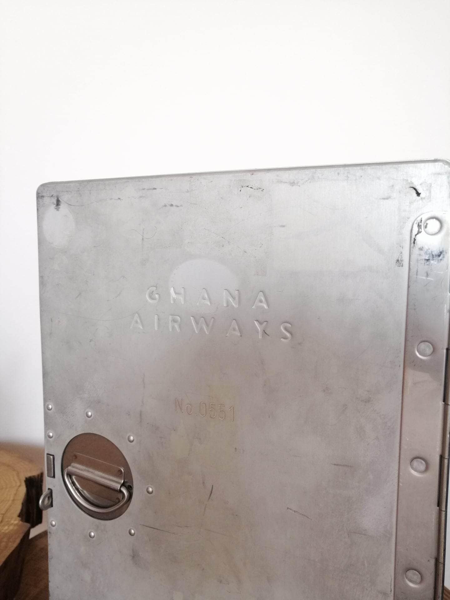 Ghana Airways Airline Galley Storage Container, Driessen Aircraft Storage Box