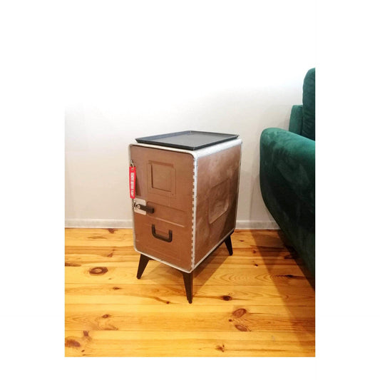 Aviation Cabinet, SWISS AIR Airline Galley Storage Container as a Nightstand, Side Table, Storage Cabinet