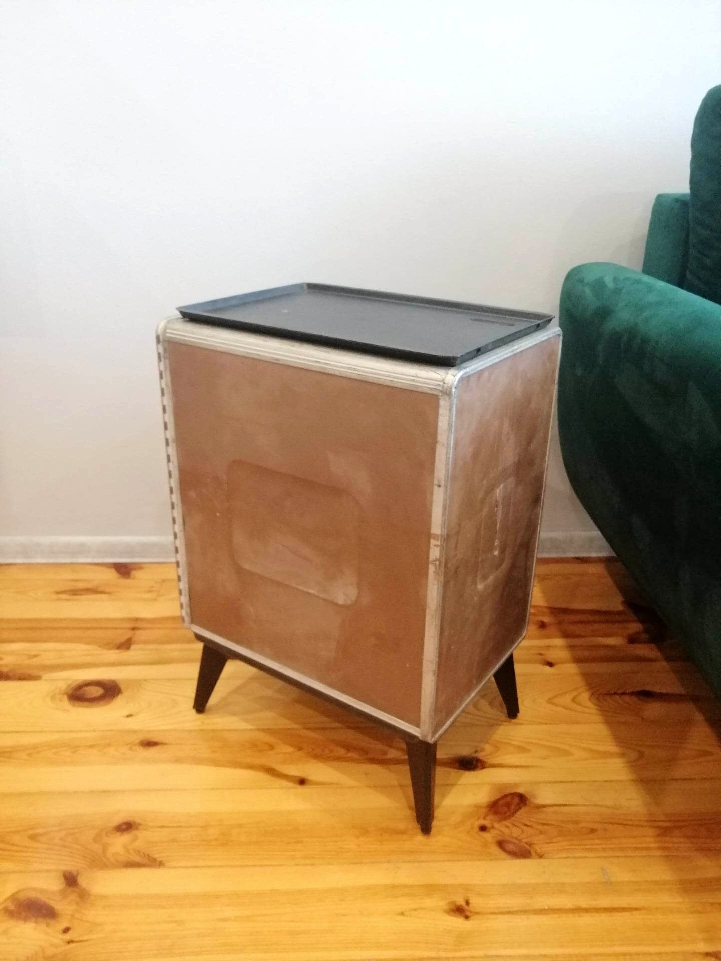 Aviation Cabinet, SWISS AIR Airline Galley Storage Container as a Nightstand, Side Table, Storage Cabinet