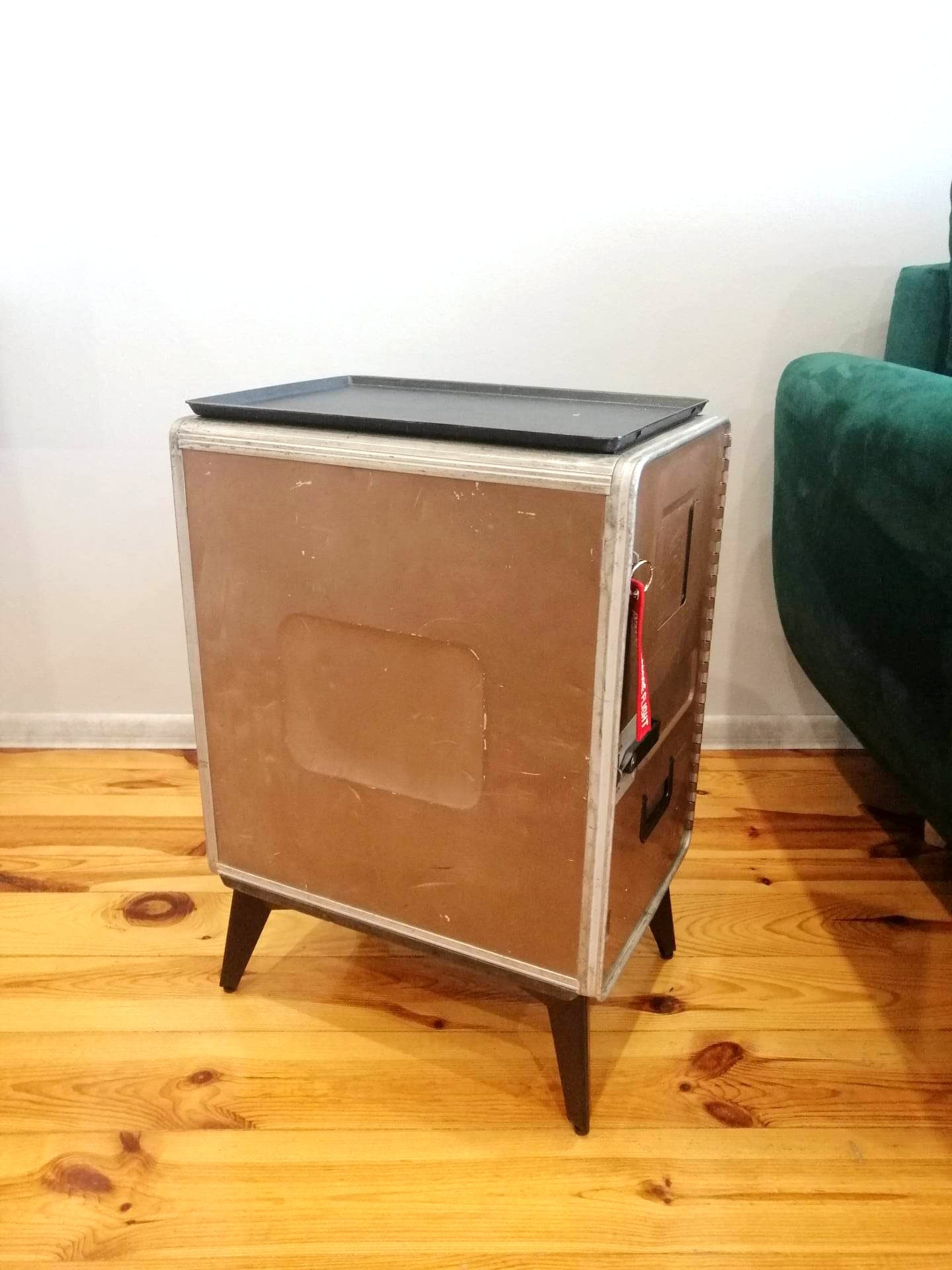 Aviation Cabinet, SWISS AIR Airline Galley Storage Container as a Nightstand, Side Table, Storage Cabinet