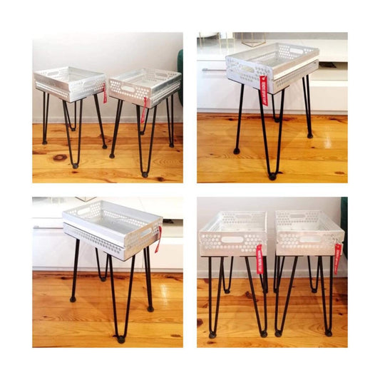 Aircraft Side Table, Aviation Storage Table Box Made of Original Airline Galley Drawer, Storage Container