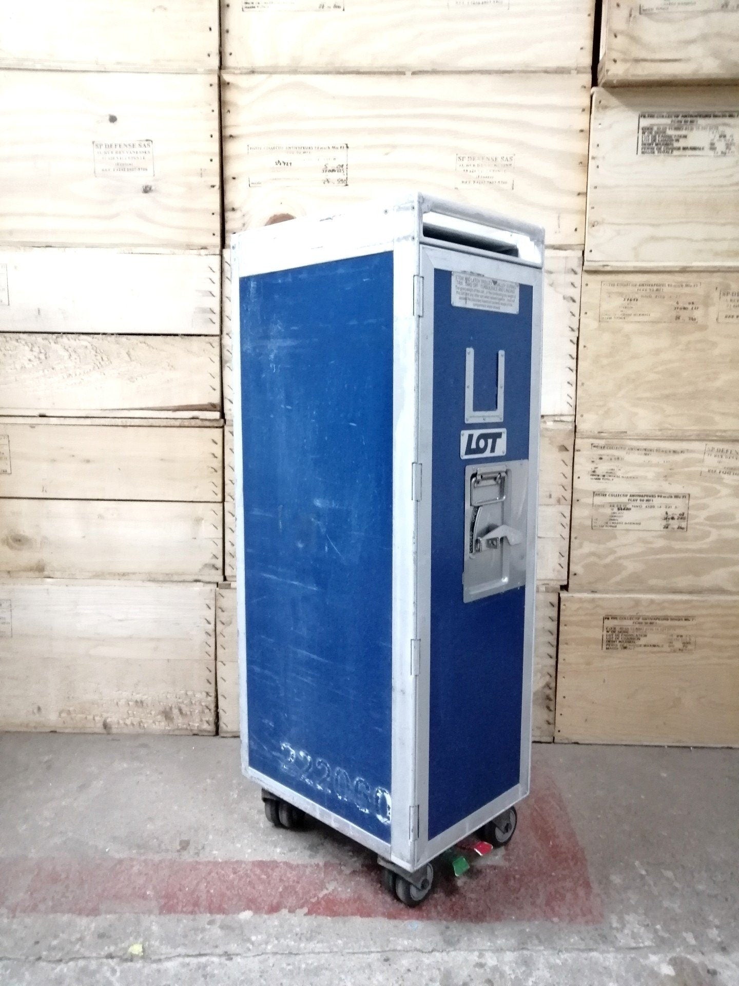 Original Aircraft Galley Cart LOT Polish Airlines - Airline ATLAS Trolley - Industrial Airplane Cart - Worldwide Shipping
