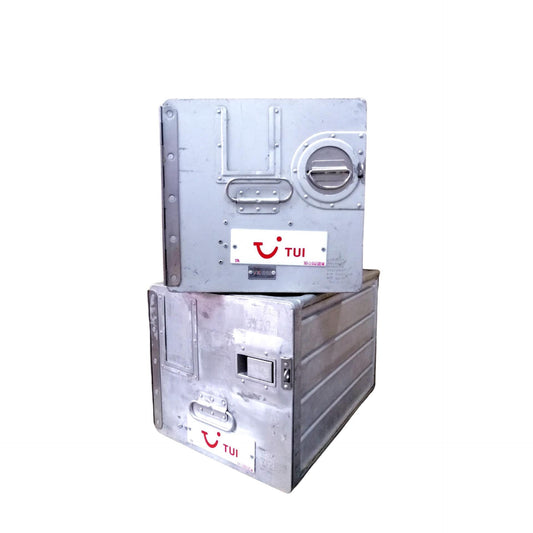Set of 2 Airline Galley Storage Boxes, TUI Airlines, Lot of 2 Aircraft Storage Containers, Industrial Cabinet