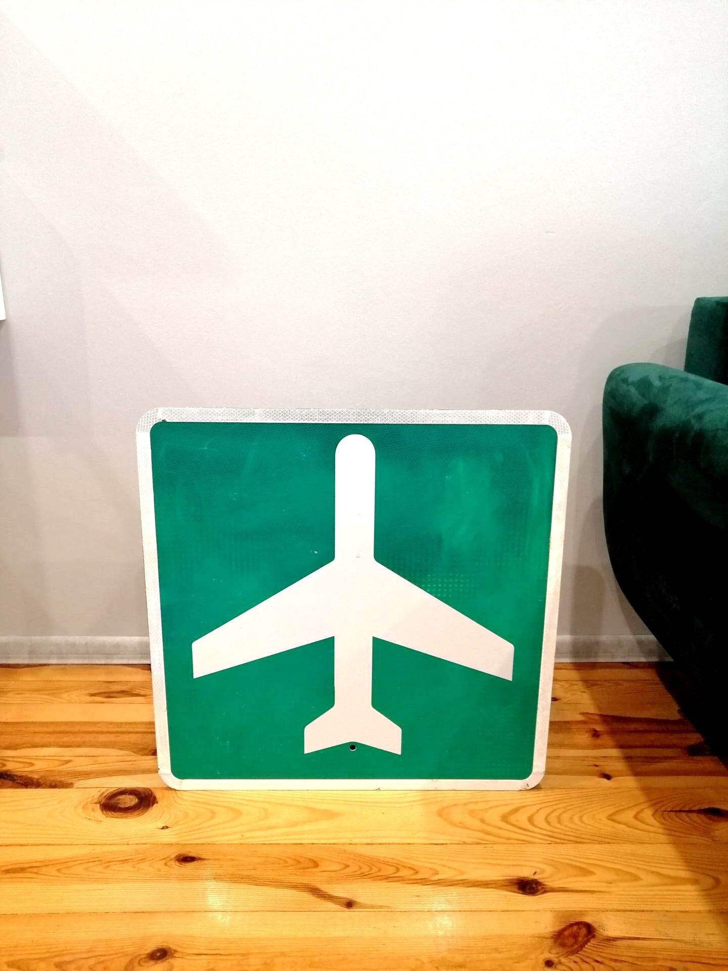 Authentic Airport Highway Sign - Airplane Sign - Texas DOT Highway Sign