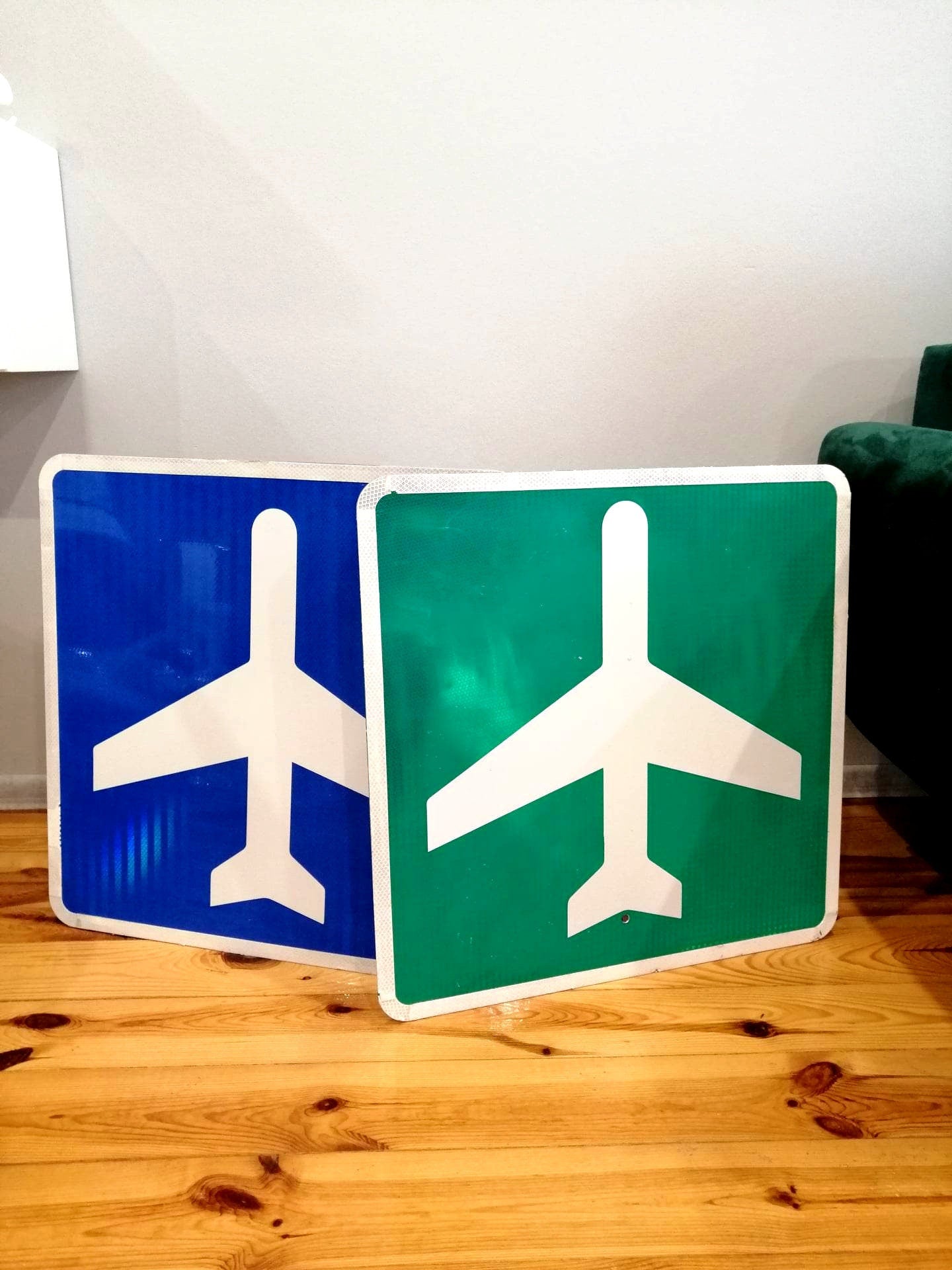 Authentic Airport Highway Sign - Airplane Sign - Texas DOT Highway Sign