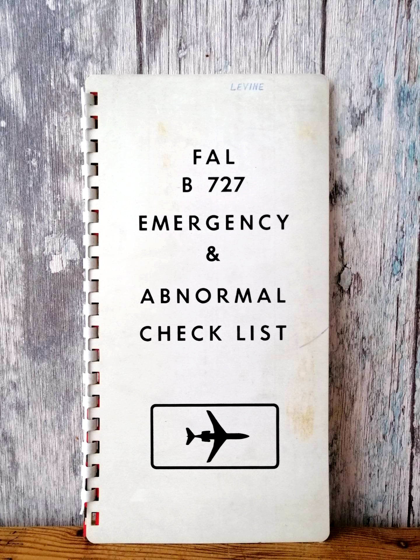 FAL Boeing 727 Original Emergency & Abnormal Checklist 1968