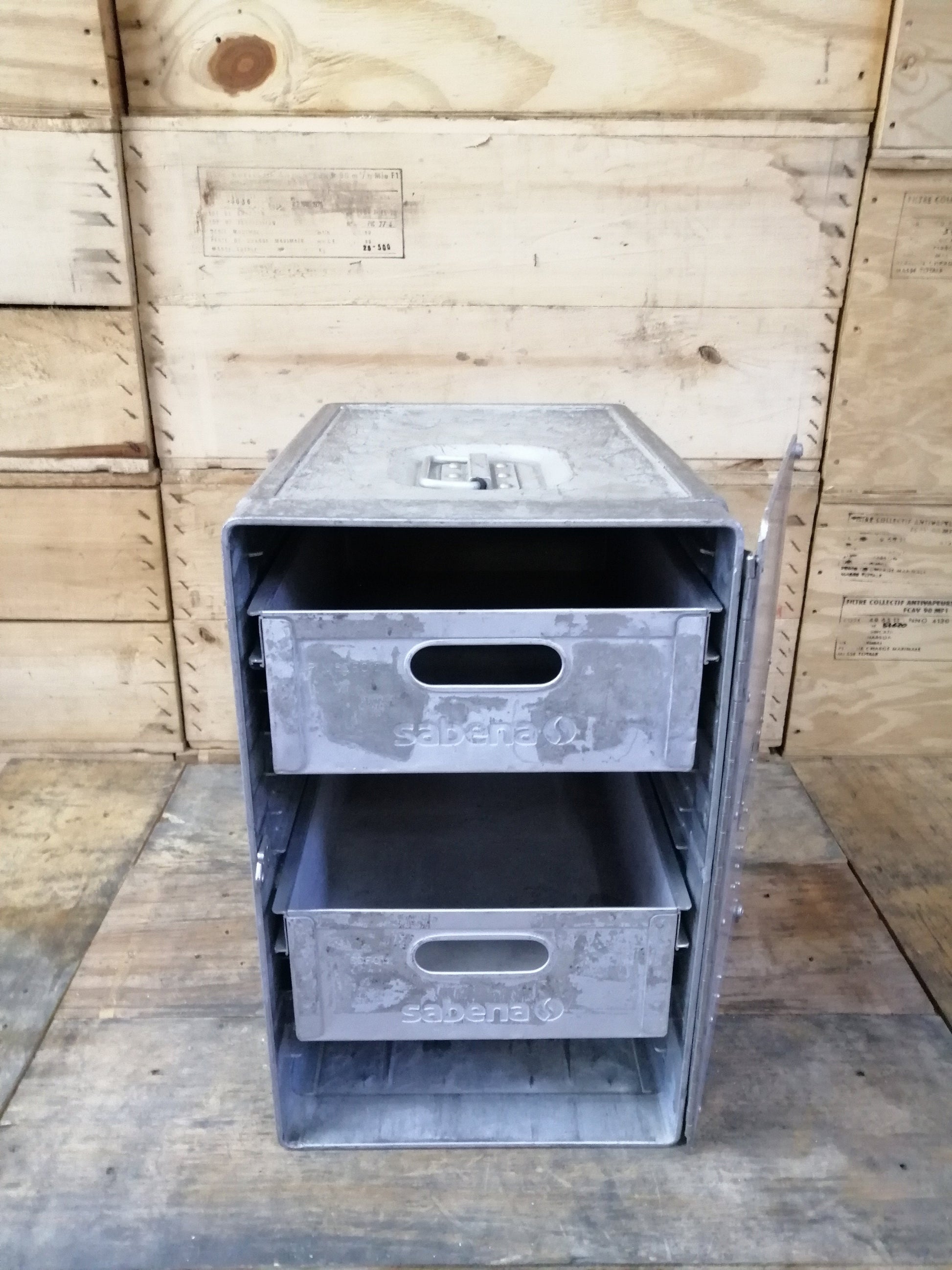 KLM Airline Container, Aircraft Storage Galley Box, Airplane Unit , Aviation Cabinet, Nighstand