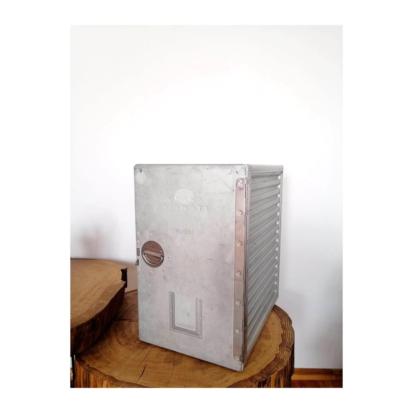 Ghana Airways Airline Galley Storage Container, Driessen Aircraft Storage Box