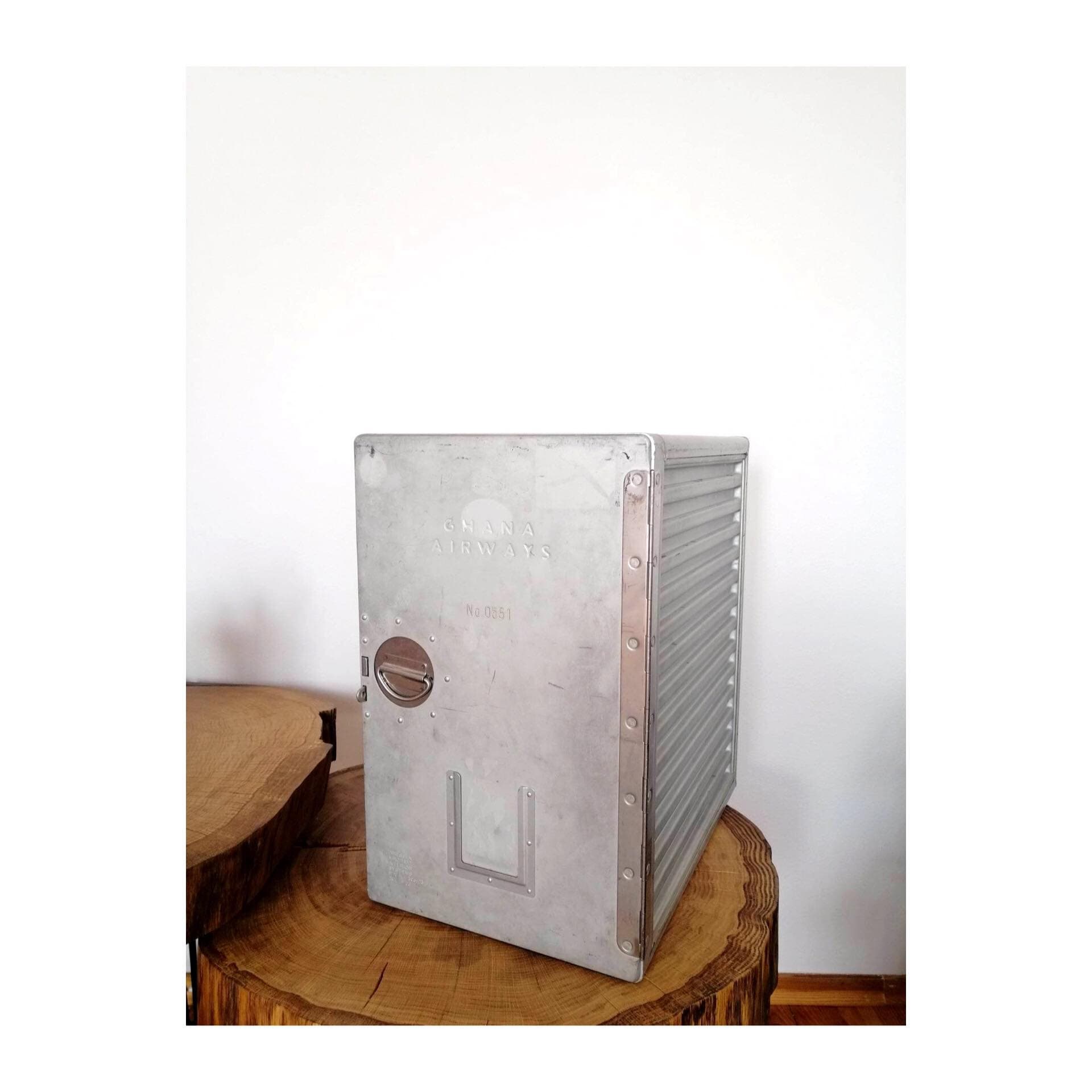 Ghana Airways Airline Galley Storage Container, Driessen Aircraft Storage Box