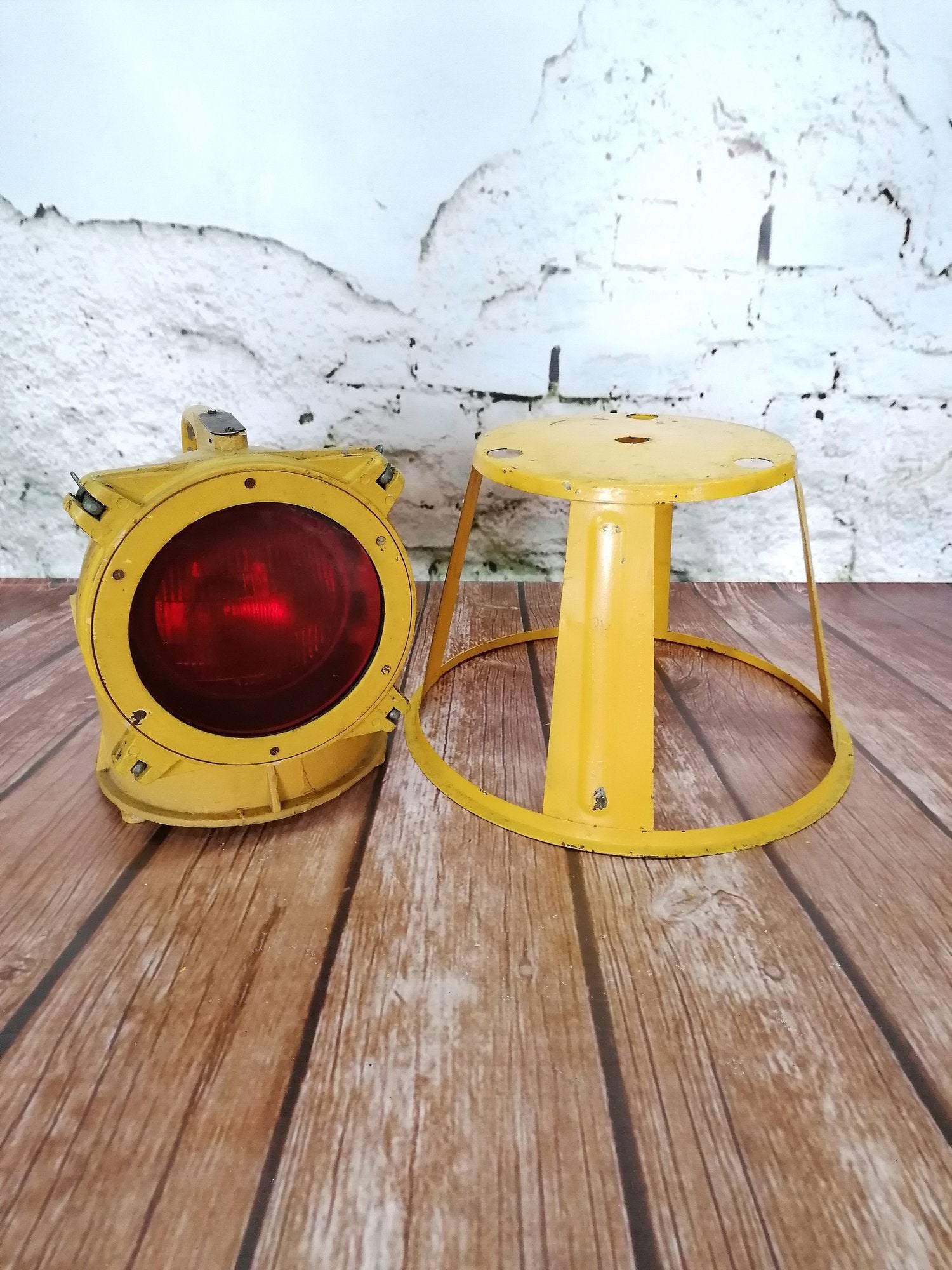 Vintage Runway CCCP Airport Lamp, Floor Lamp, Industrial & Aviation Interior Design, Military Airport Lighting