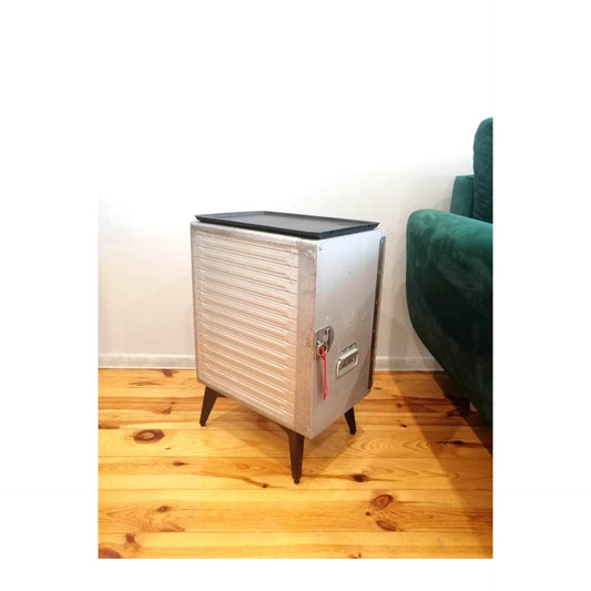 Aviation Cabinet, Sabena / Brussels Airlines Airline Galley Storage Container as a Nightstand, Side Table, Storage Cabinet