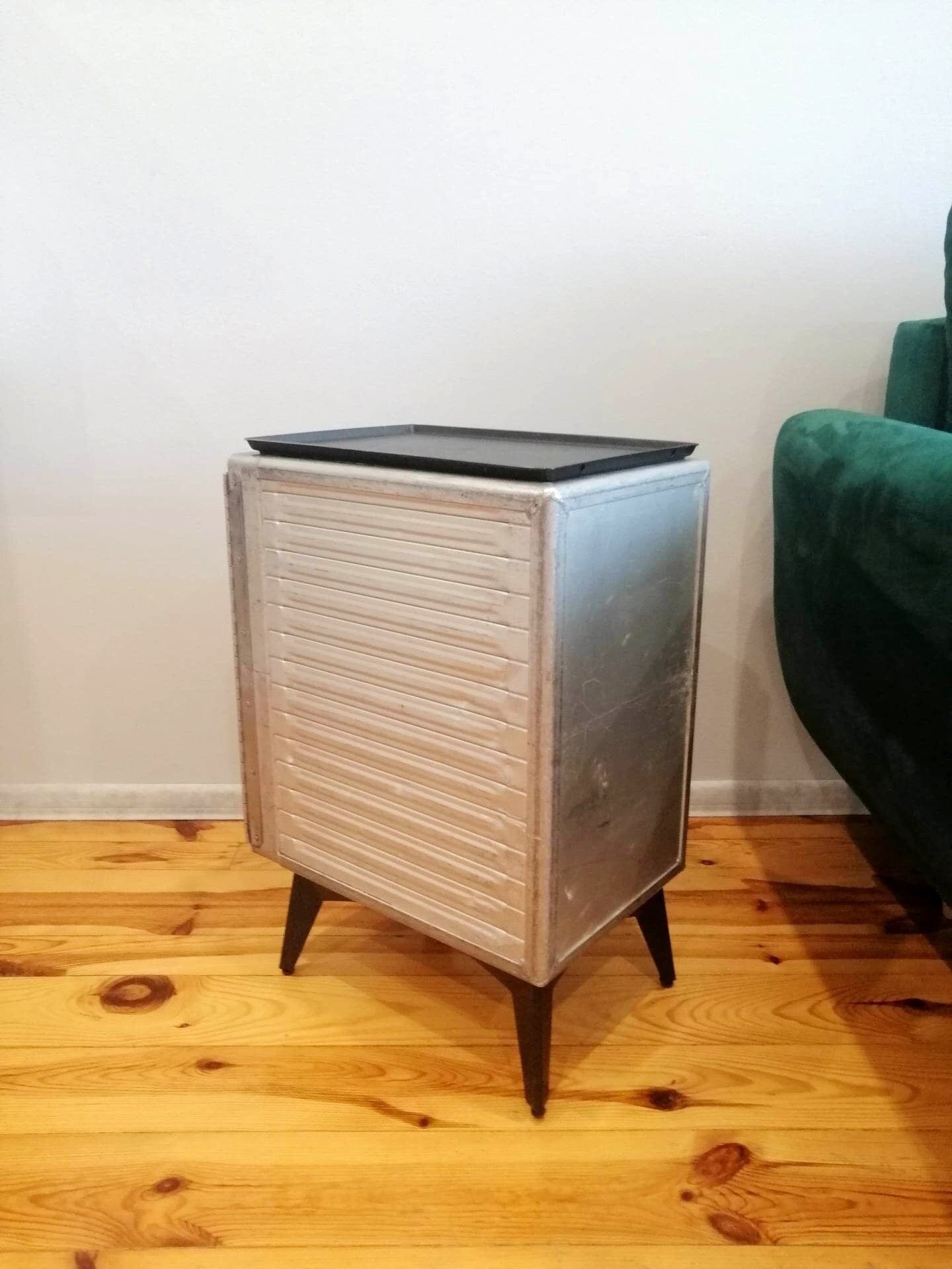 Aviation Cabinet, Sabena / Brussels Airlines Airline Galley Storage Container as a Nightstand, Side Table, Storage Cabinet
