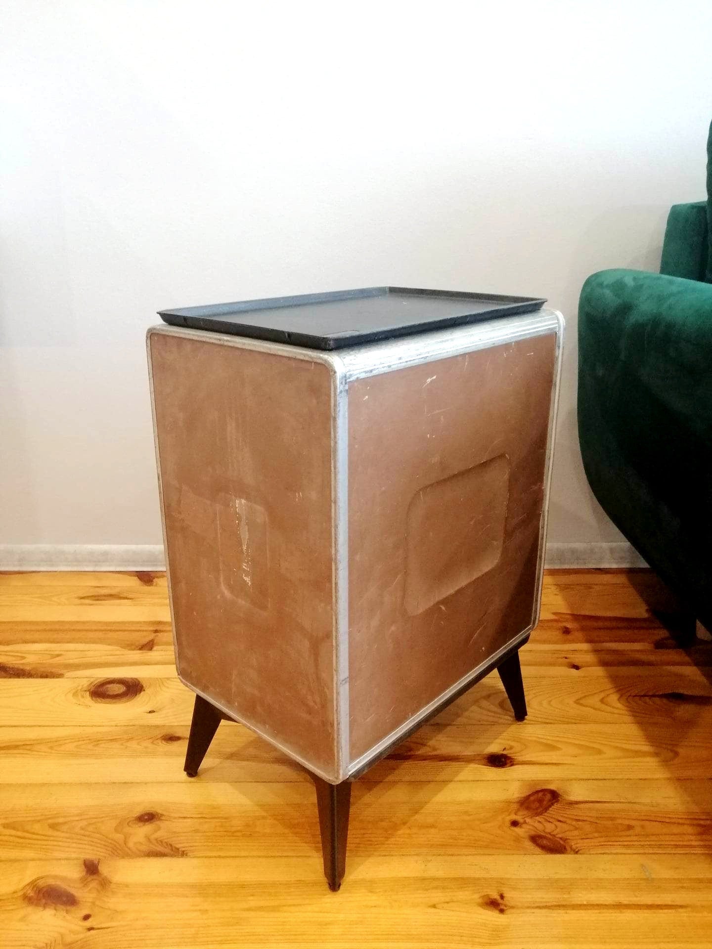 Aviation Cabinet, SWISS AIR Airline Galley Storage Container as a Nightstand, Side Table, Storage Cabinet