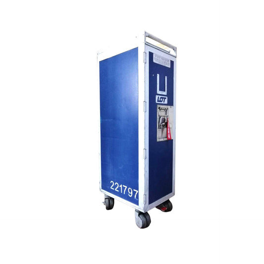 Vintage LOT Airline Galley Trolley - Driessen - Airplane Galley Cart with 7 New Drawers - LOT Polish Airlines - Home Bar