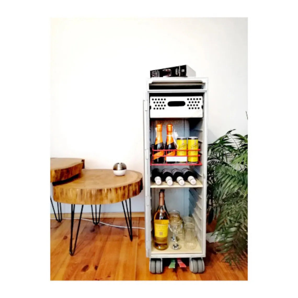 Original Airline Galley Trolley Great Condition - Driessen - Airplane Galley Cart - Home Bar / Industrial Storage Unit