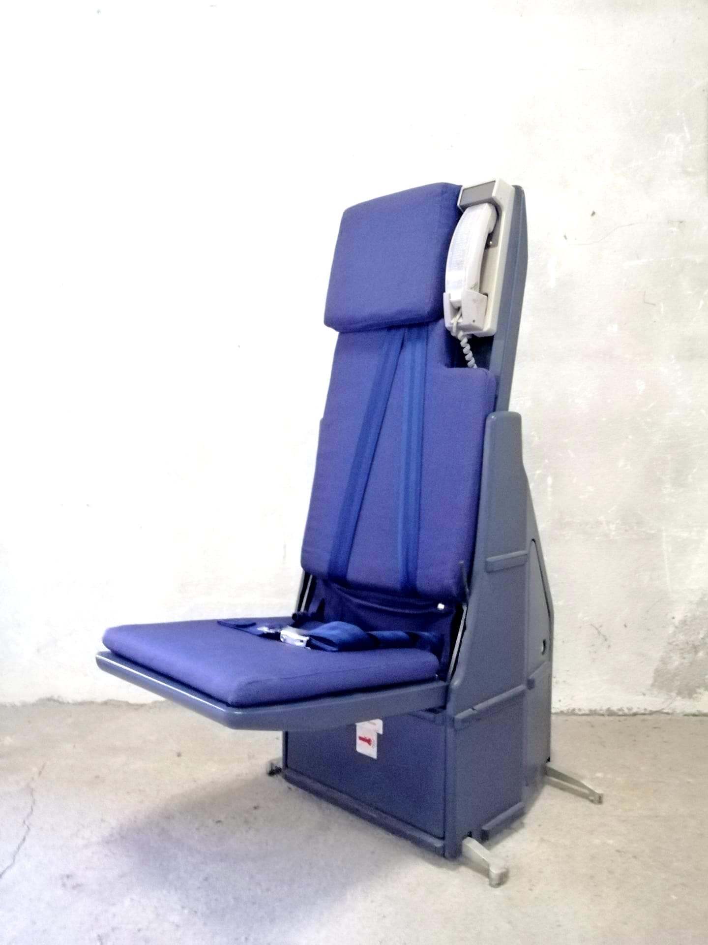 Boeing 747 Authentic Cabin Crew Jump Seat from KLM, Flight Attendant Seat, Aviation Furnitures, Jumbo Jet