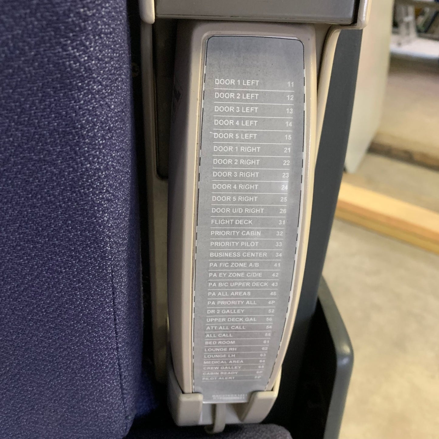 Boeing 747 Authentic Cabin Crew Jump Seat from KLM, Flight Attendant Seat, Aviation Furnitures, Jumbo Jet