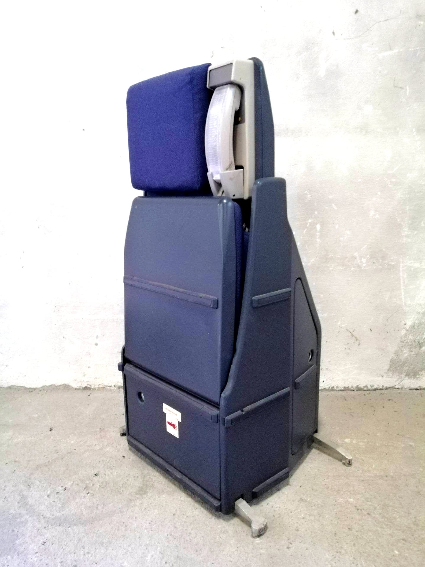 Boeing 747 Authentic Cabin Crew Jump Seat from KLM, Flight Attendant Seat, Aviation Furnitures, Jumbo Jet