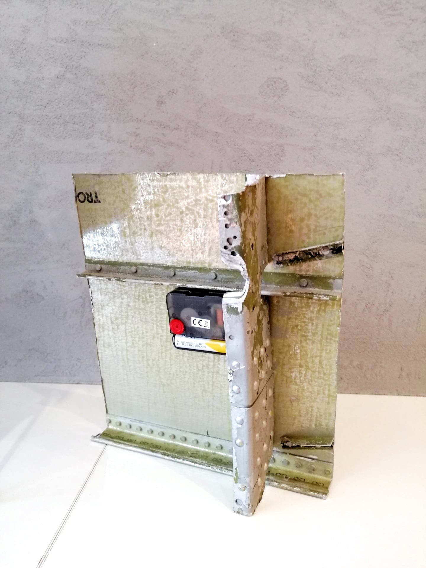 Douglas C-47B Dakota 44-76787 Skin Panel Upcycled To Aviation Clock, Aircraft Clock | Aircraft Fuselage Skin