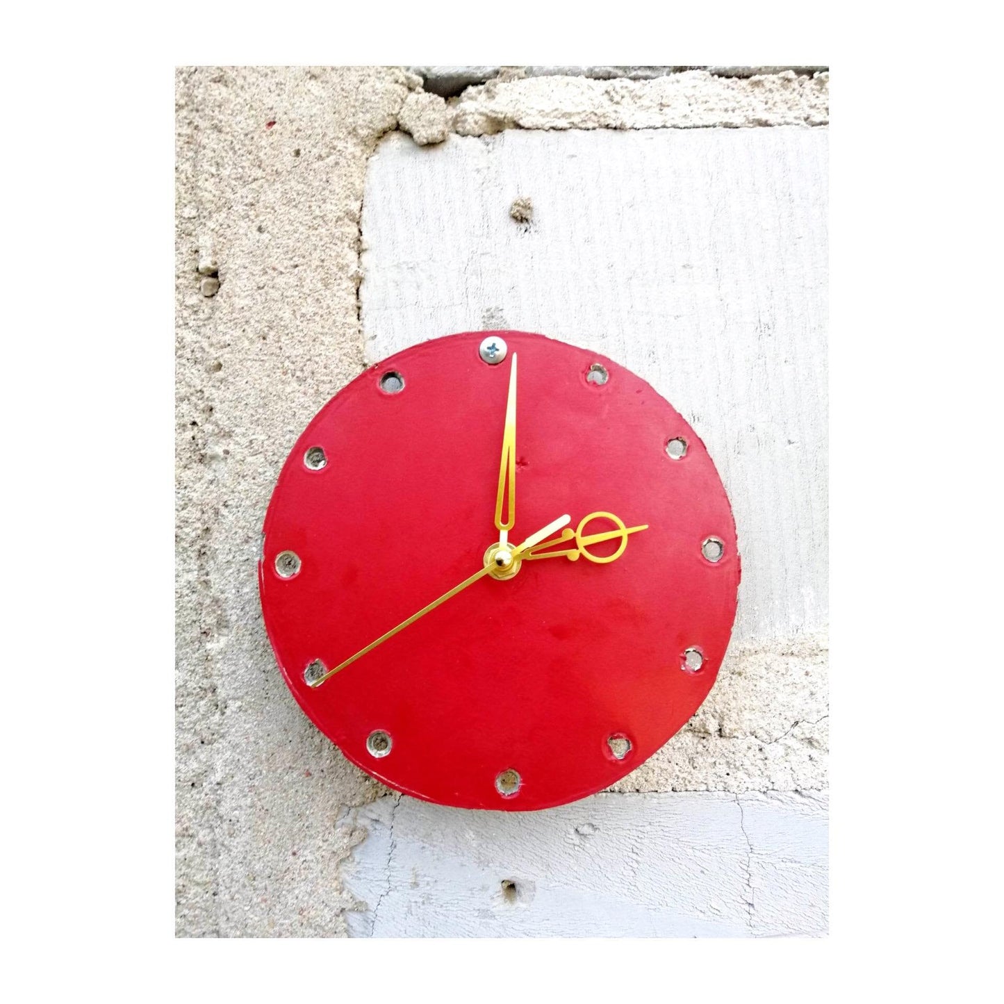 Aviation Clock, Aircraft Clock Upcycled from Air Hollandia Fokker 100 PH-ABW Access Panel | Aircraft Panel Fuselage Skin