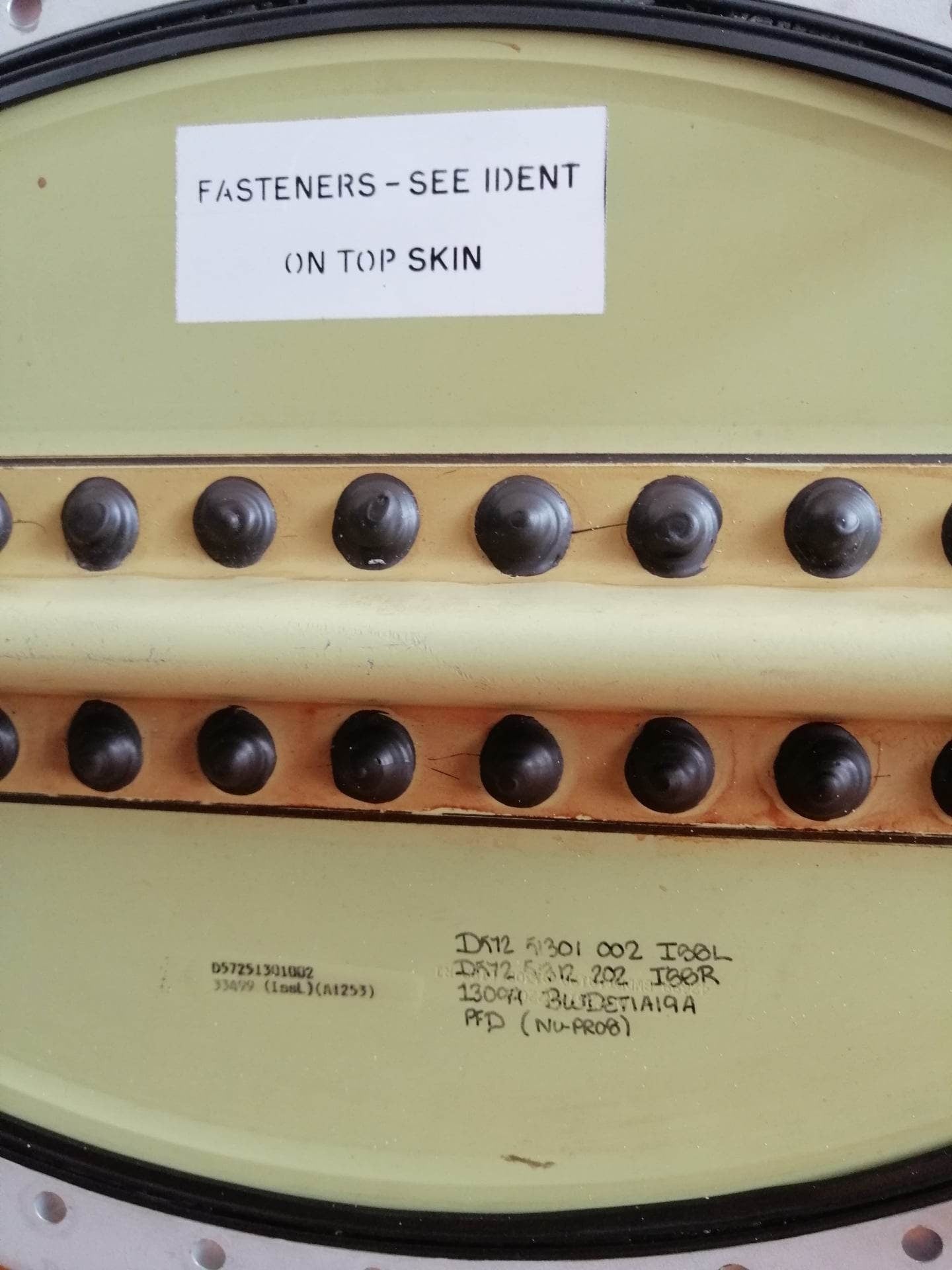 Aviation Side Table | Aircraft Side Table Upcycled from Airbus A319 Fuel Tank Door Panel PT-MZF | Aviation Art - World Airlines Graphics