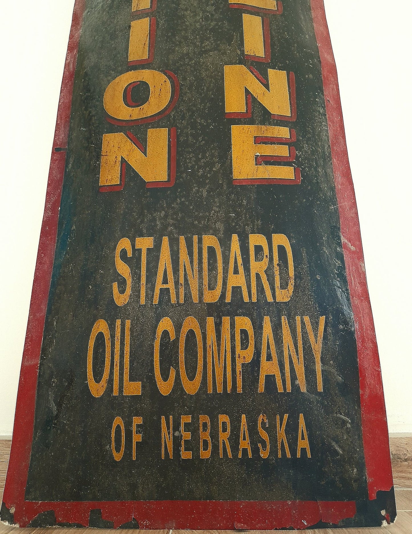 Red Crown Aviation Gasoline | Original Large Advertising Sign 1970' | Red Crown Mini-Museum Indiana | Standard Oil Company