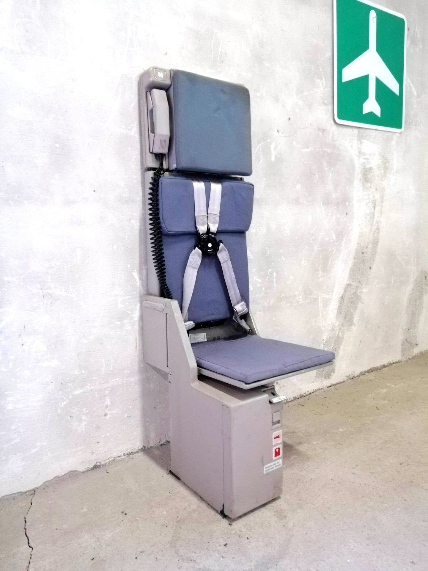 Airbus A320 Authentic Cabin Crew Jump Seat from Cathay Dragon, Flight Attendant Seat, Aviation Furnitures