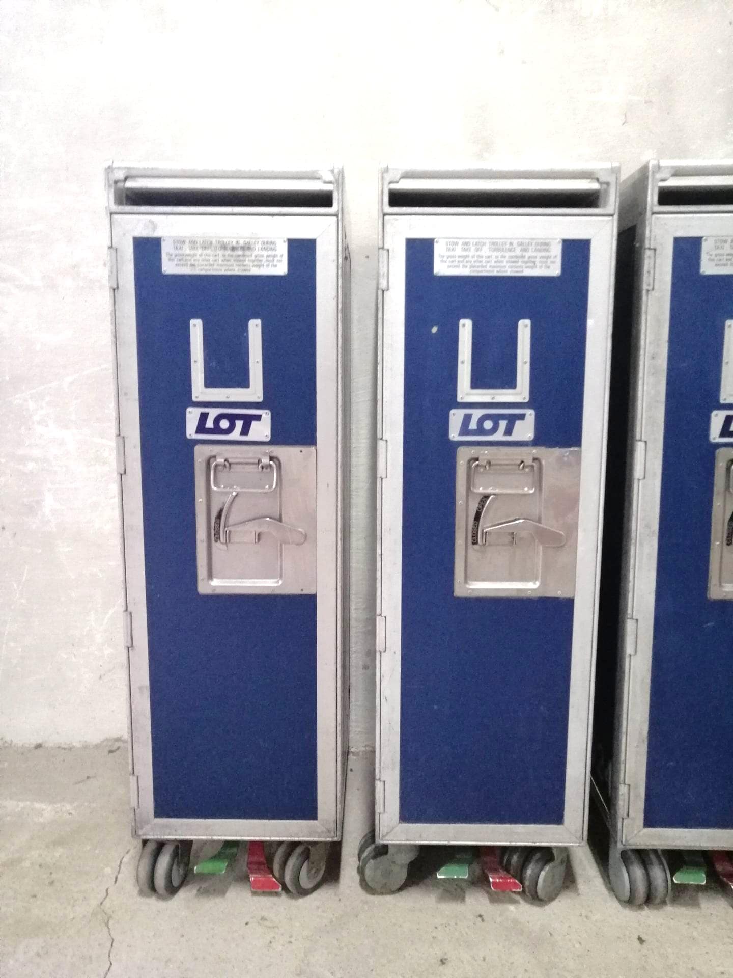 Airline Galley Trolley - LOT - Driessen - Airplane ATLAS Galley Cart with 7 New Drawers - LOT Polish Airlines - Home Bar Catering Trolley
