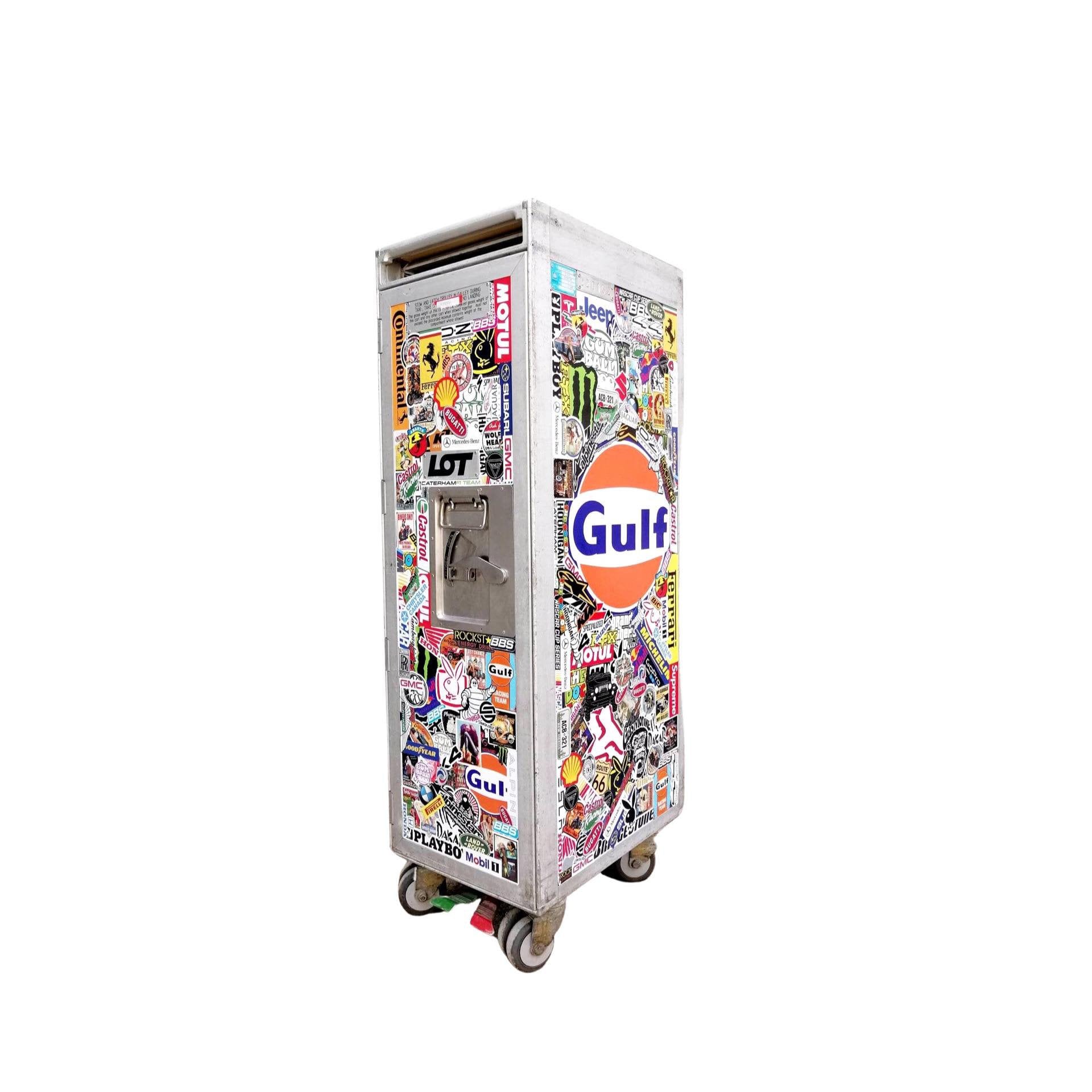 Airline Galley Trolley Cart with Accessories | Driessen PLL LOT | Aircraft Galley Cart | Automobilia Art Design | LED
