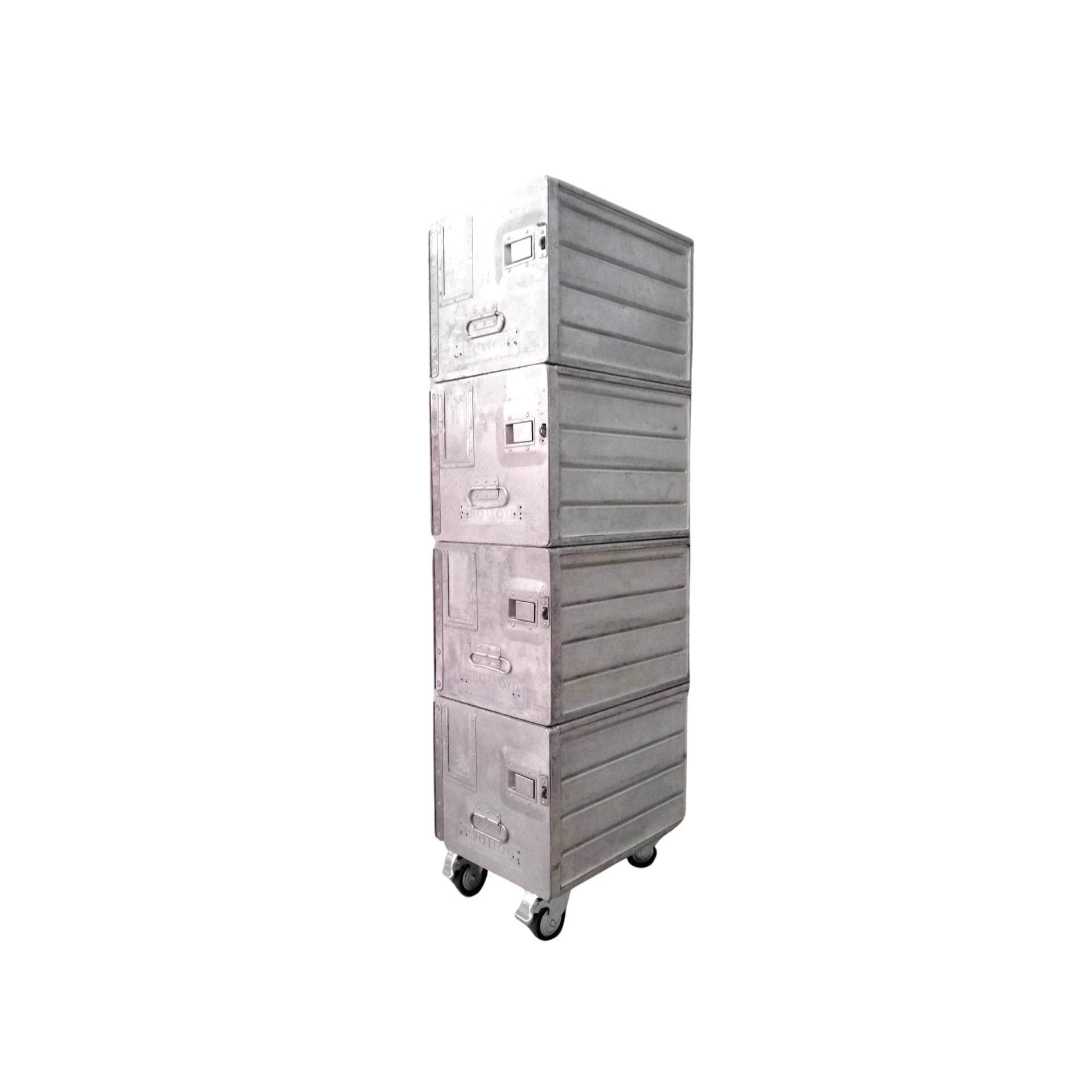 Aircraft Cabinet, Aviaton Storage Locker, Airline Cart Trolley Made of Original Airline Galley Boxes Aero Lloyd, Handmade