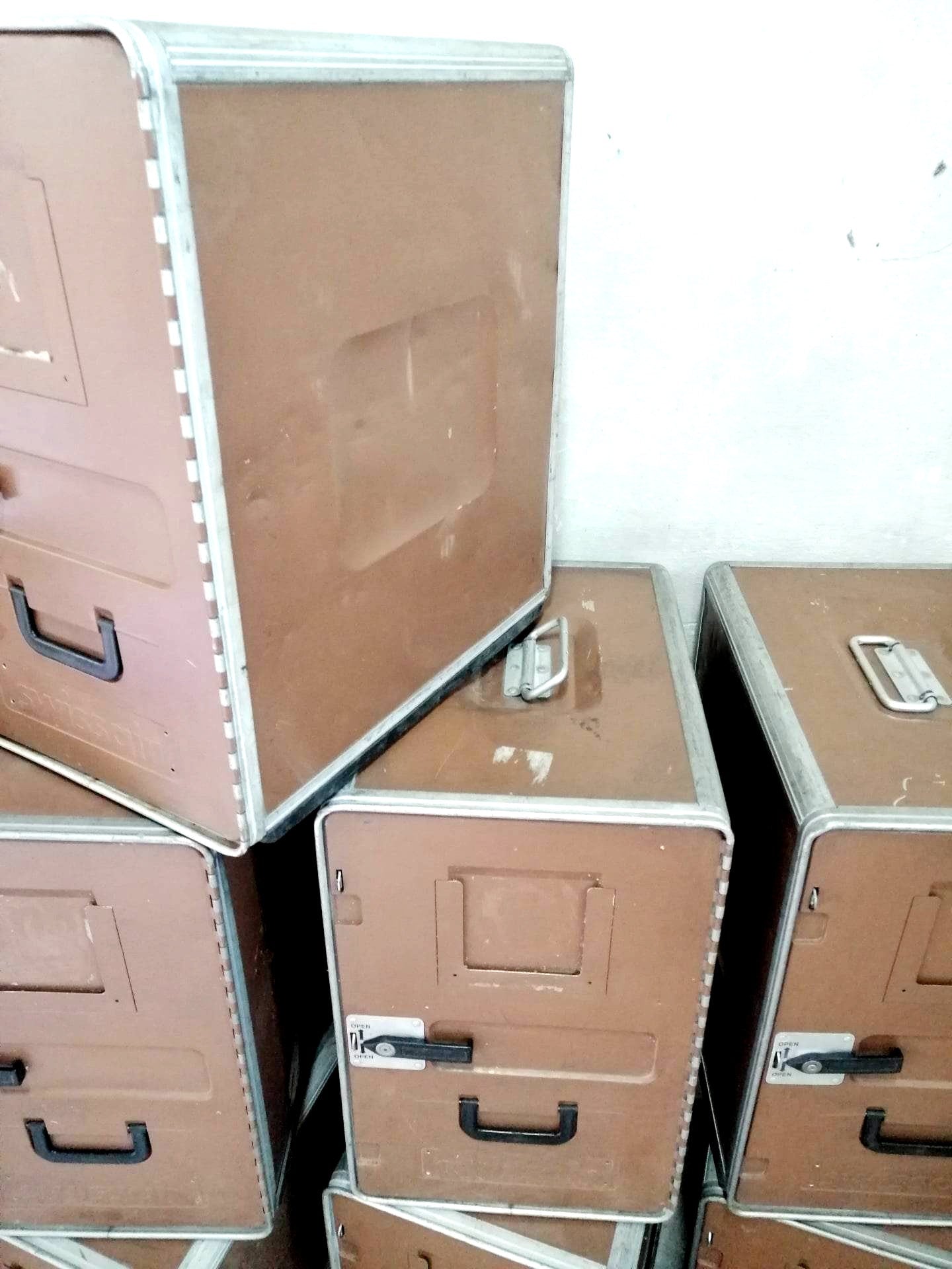 Unique Swiss Air Galley Containers - Nightstand, Industrial Cabinet, Side Table - Airplane Storage Boxes - Aircraft Trolleys - OPTIONS