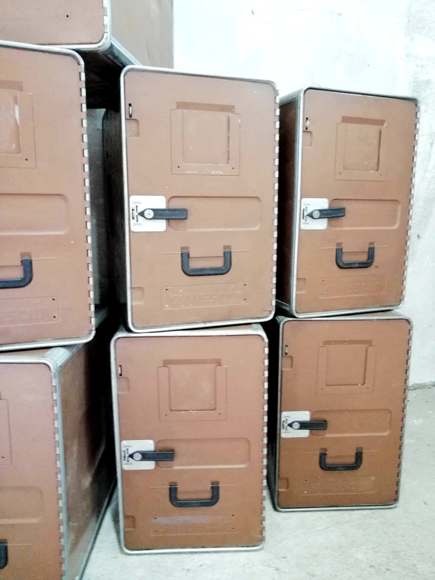 Unique Swiss Air Galley Containers - Nightstand, Industrial Cabinet, Side Table - Airplane Storage Boxes - Aircraft Trolleys - OPTIONS