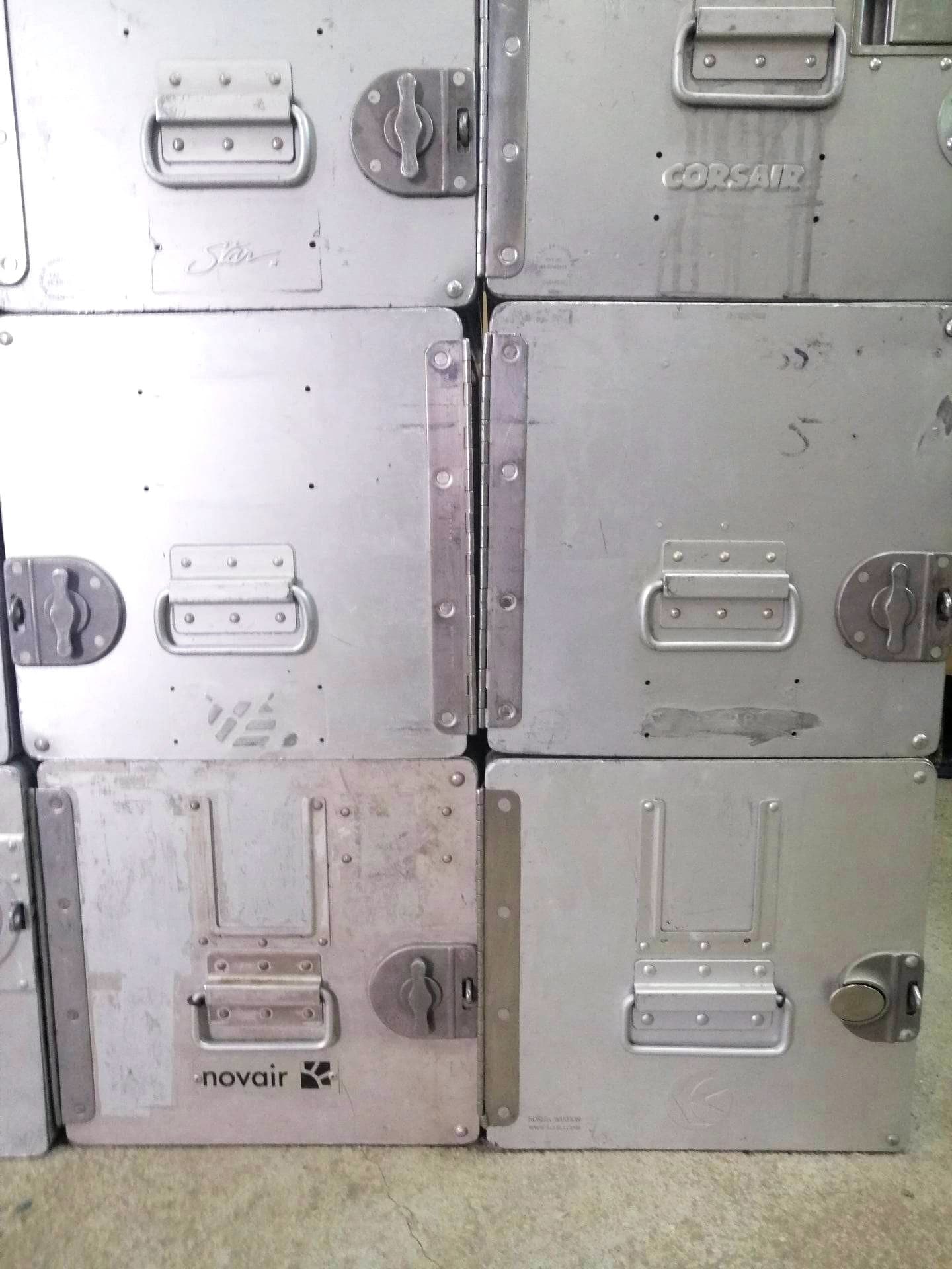 Various Airlines, Original Airline Galley Storage Boxes, Aircraft Storage Containers, Cabinet, Flugzeugcontainer, Flight Case