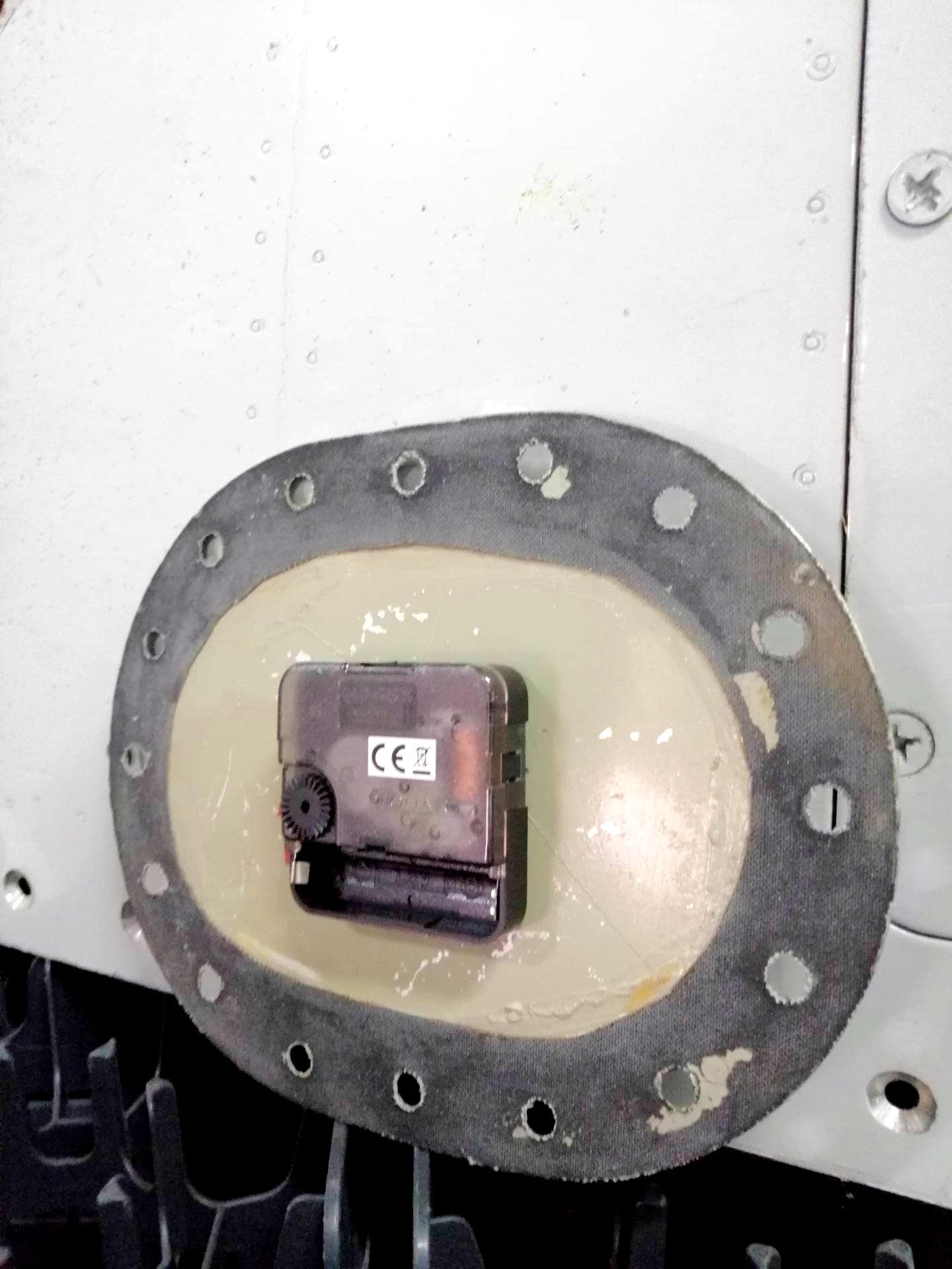 Aviation Clock, Aircraft Clock Upcycled from Mikoyan-Gurevich MiG-21R Fishbed 1503 Panel | Aircraft Panel Fuselage Skin