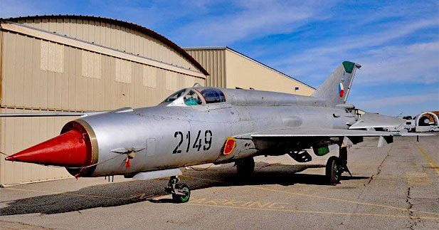 Aviation Clock, Aircraft Clock Upcycled from Mikoyan-Gurevich MiG-21R Fishbed 1503 Panel | Aircraft Panel Fuselage Skin