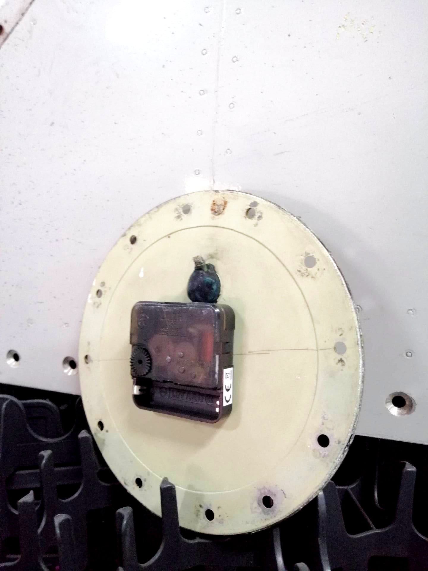 Aviation Clock, Aircraft Clock Upcycled from Air Hollandia Fokker 100 PH-ABW Access Panel | Aircraft Panel Fuselage Skin