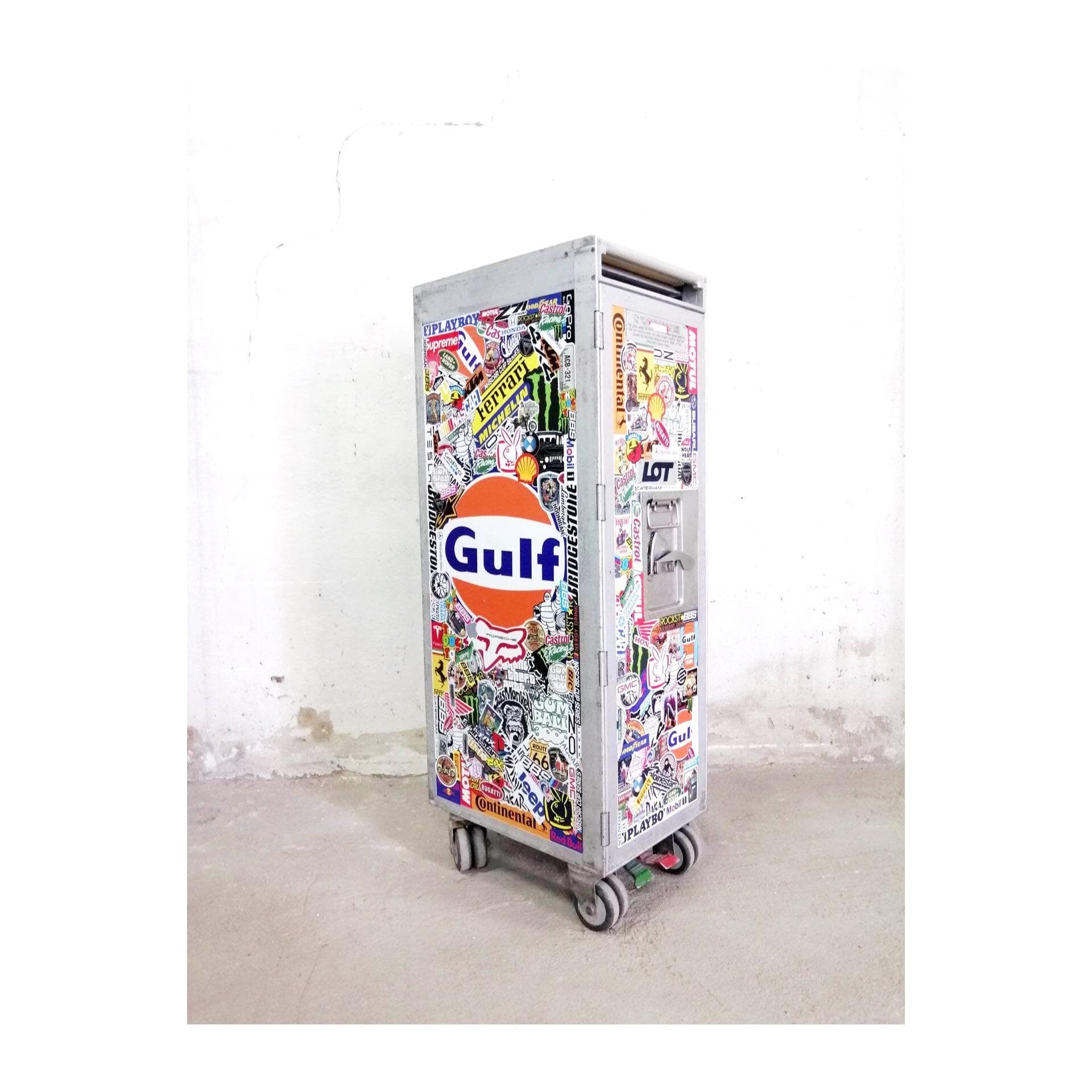 Airline Galley Trolley Cart with Accessories | Driessen PLL LOT | Aircraft Galley Cart | Automobilia Art Design | LED