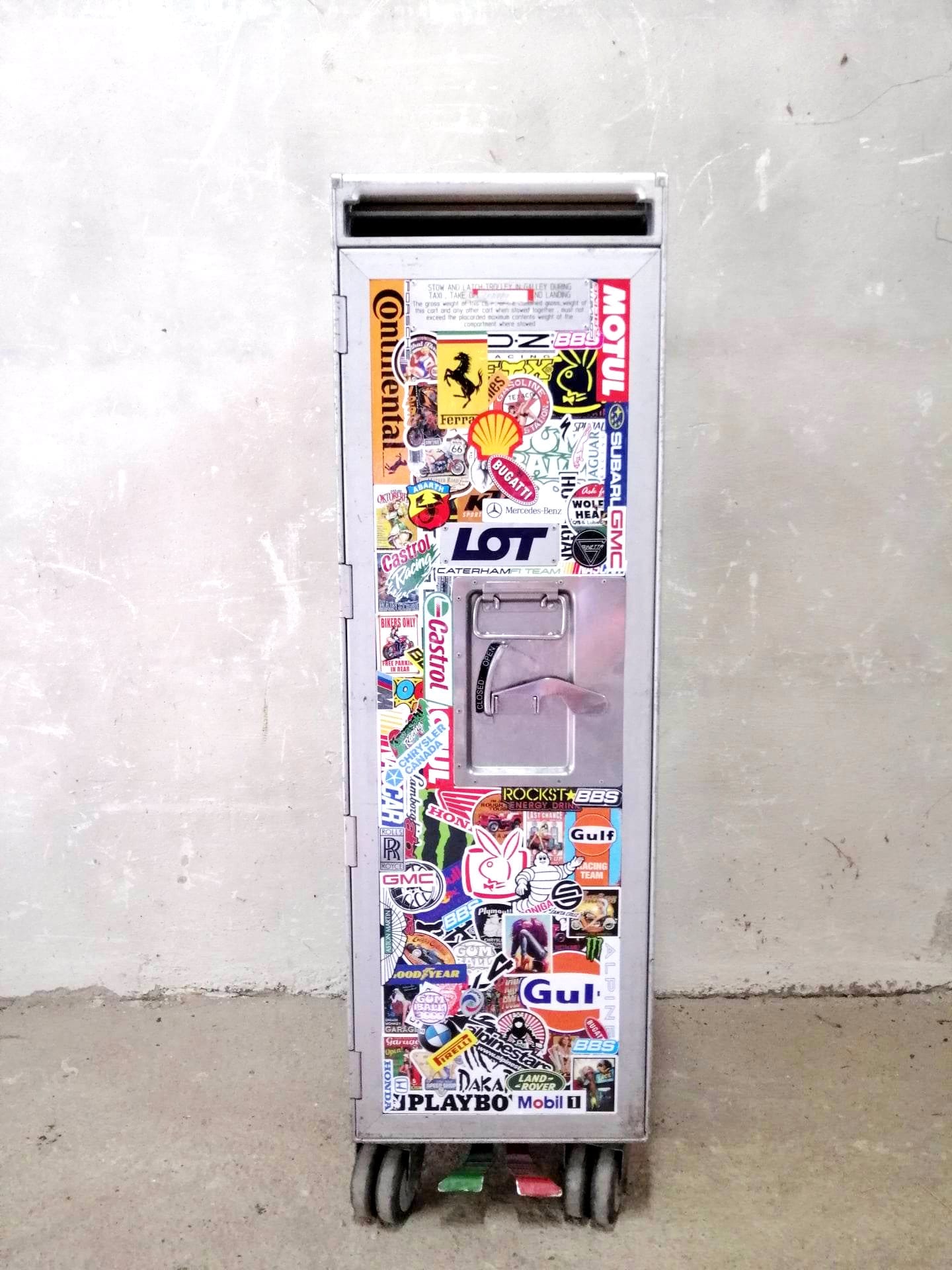 Airline Galley Trolley Cart with Accessories | Driessen PLL LOT | Aircraft Galley Cart | Automobilia Art Design | LED