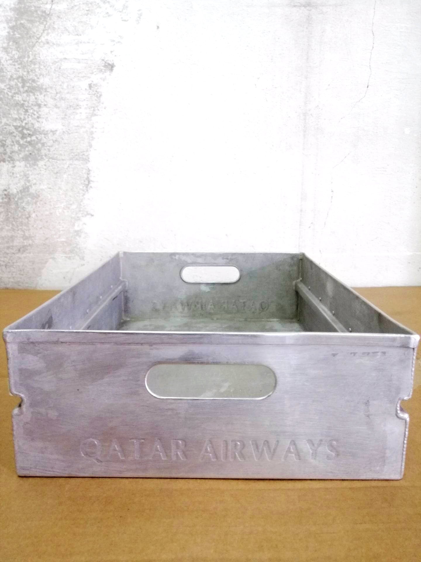 Qatar Airways Storage Box | Aircraft Storage Drawer for ATLAS Airline Carts & Airplane Containers