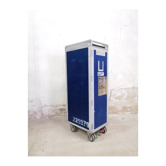 Original Airline Galley Trolley | Driessen PLL LOT | Airplane Galley Cart with Drawers, Trays, LED | Home Bar | Industrial Storage Unit