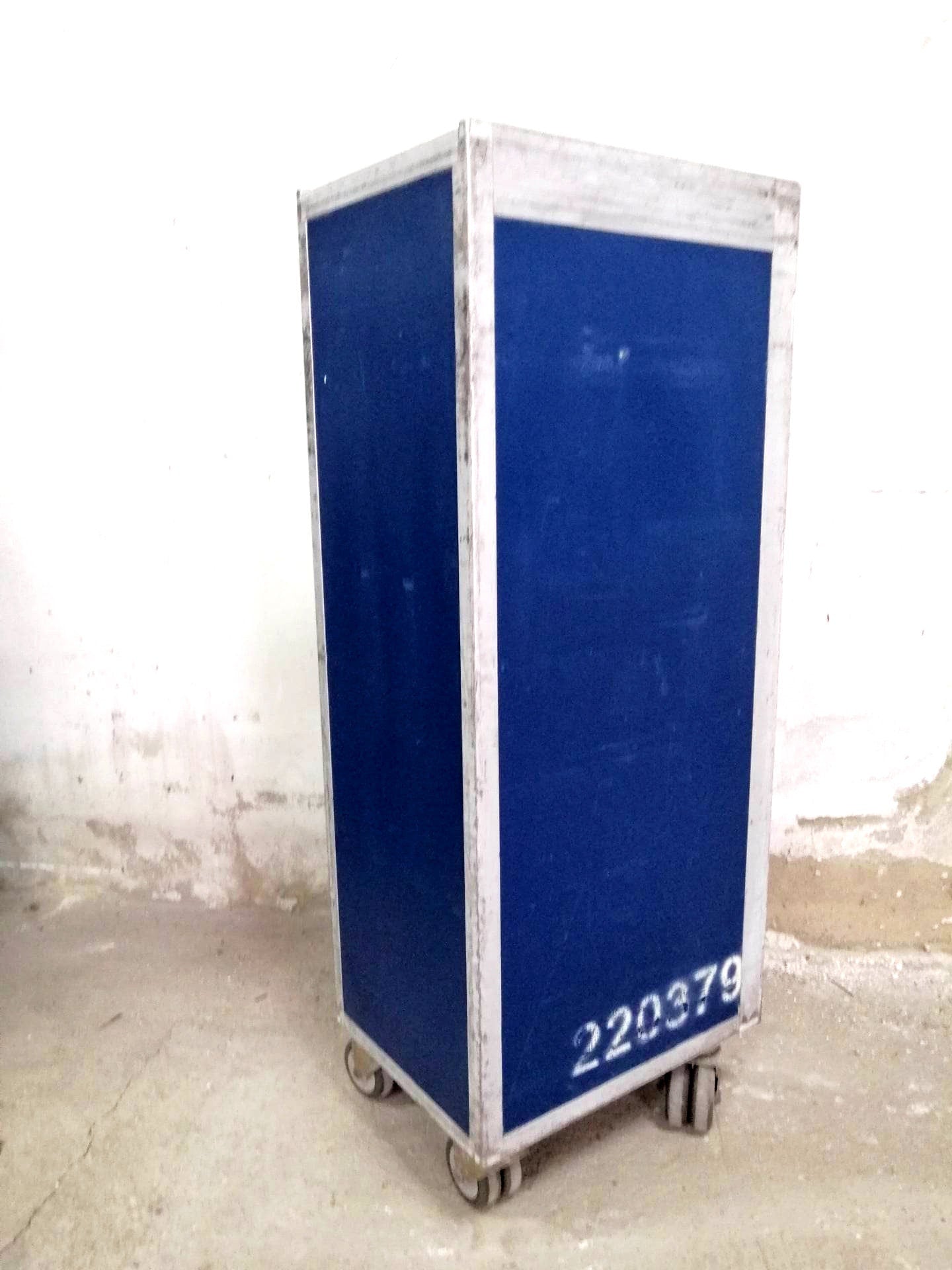 Original Airline Galley Trolley | Driessen PLL LOT | Airplane Galley Cart with Drawers, Trays, LED | Home Bar | Industrial Storage Unit