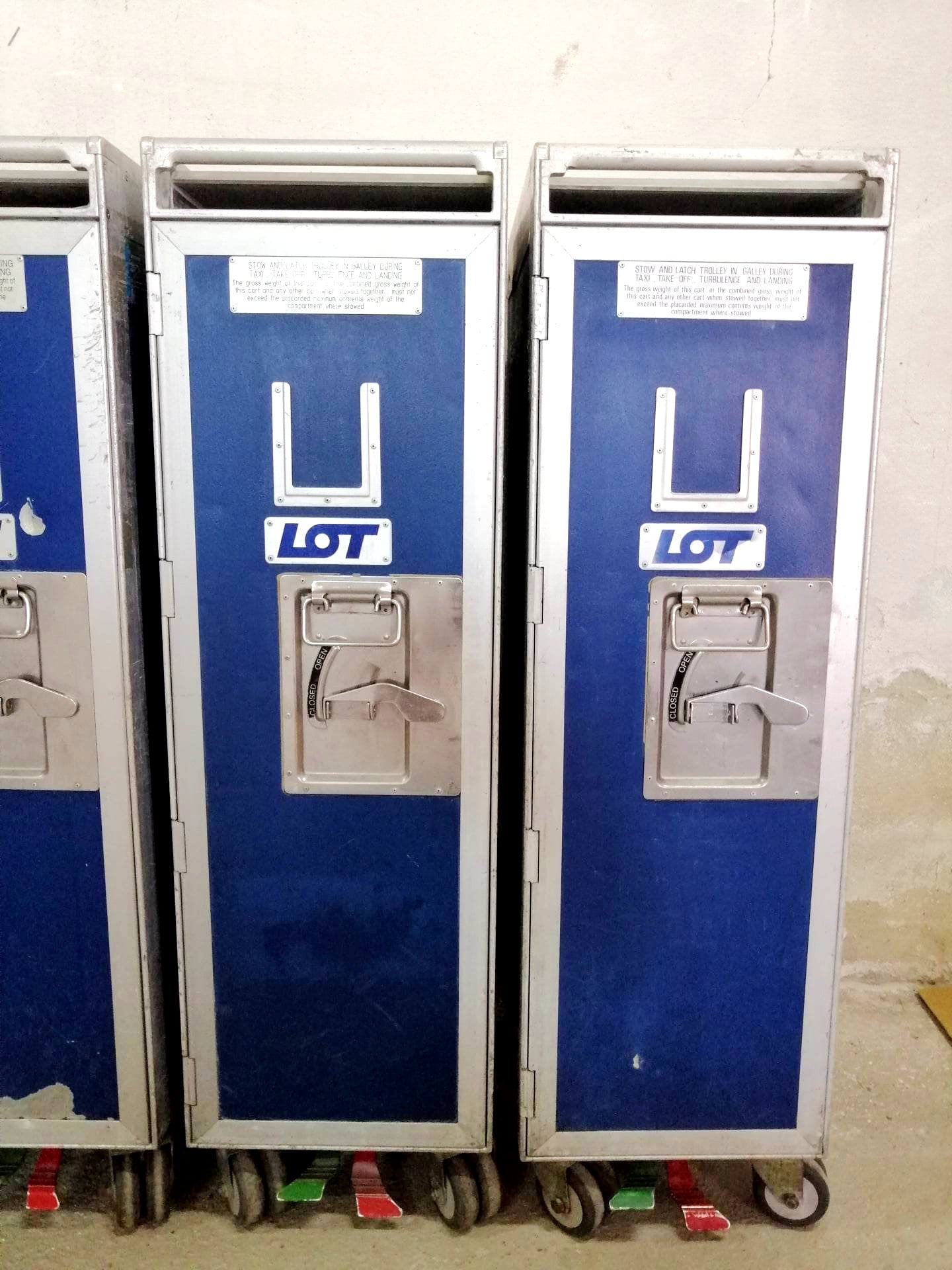 Airline Galley Trolley - LOT - Driessen - Airplane ATLAS Galley Cart with 7 New Drawers - LOT Polish Airlines - Home Bar Catering Trolley