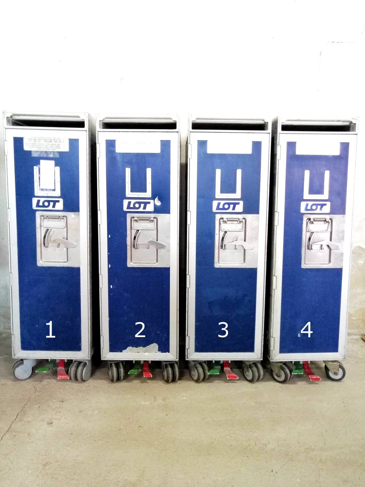 Airline Galley Trolley - LOT - Driessen - Airplane ATLAS Galley Cart with 7 New Drawers - LOT Polish Airlines - Home Bar Catering Trolley